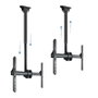 TooQ LPCE1170TSLI-B Soporte de Techo Giratorio, Inclinable y Nivelable para TV de 37 a 70 Pulgadas, Hasta 50 kg